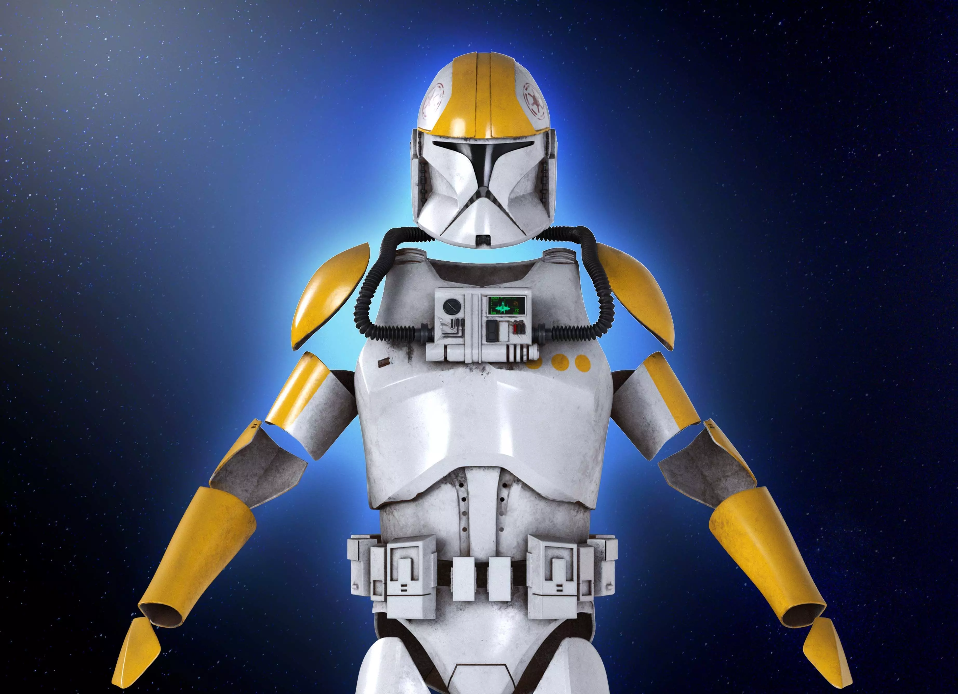 Clone pilot  Helmet Attack of the Clones Phase 1 Star Wars  3D print model_0