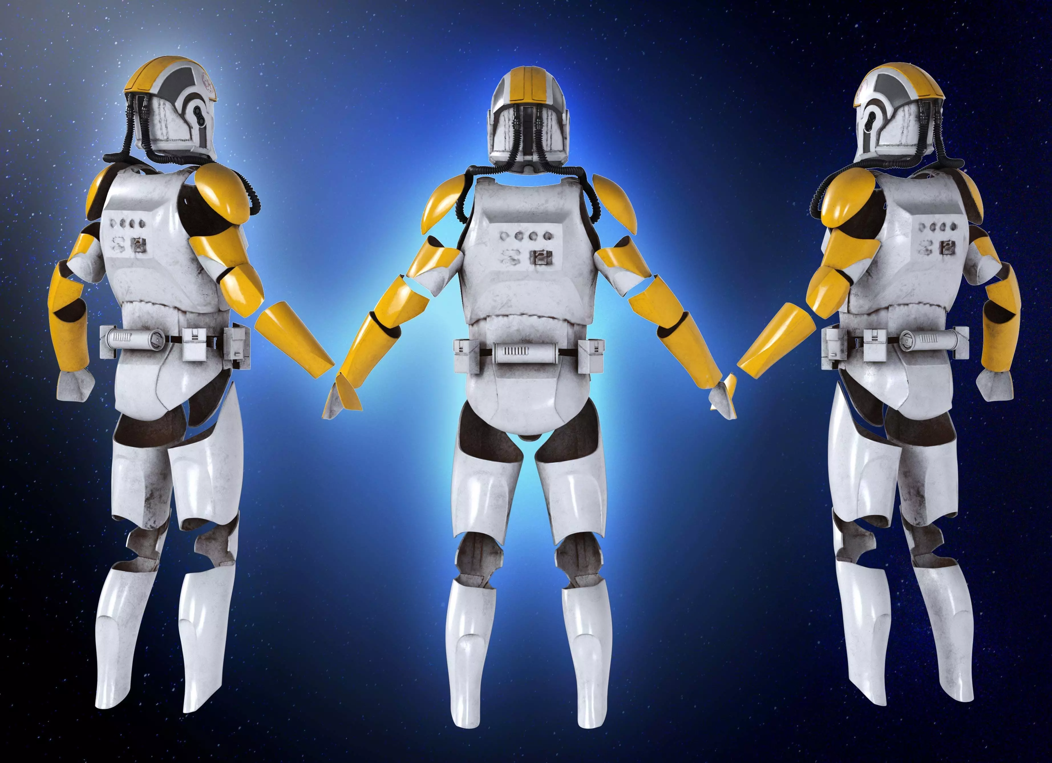 Clone pilot  Helmet Attack of the Clones Phase 1 Star Wars  3D print model_4