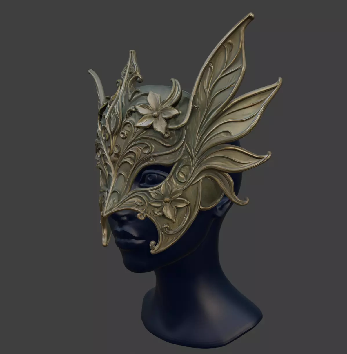 ETHEREAL FAE MASK 3D print model_1