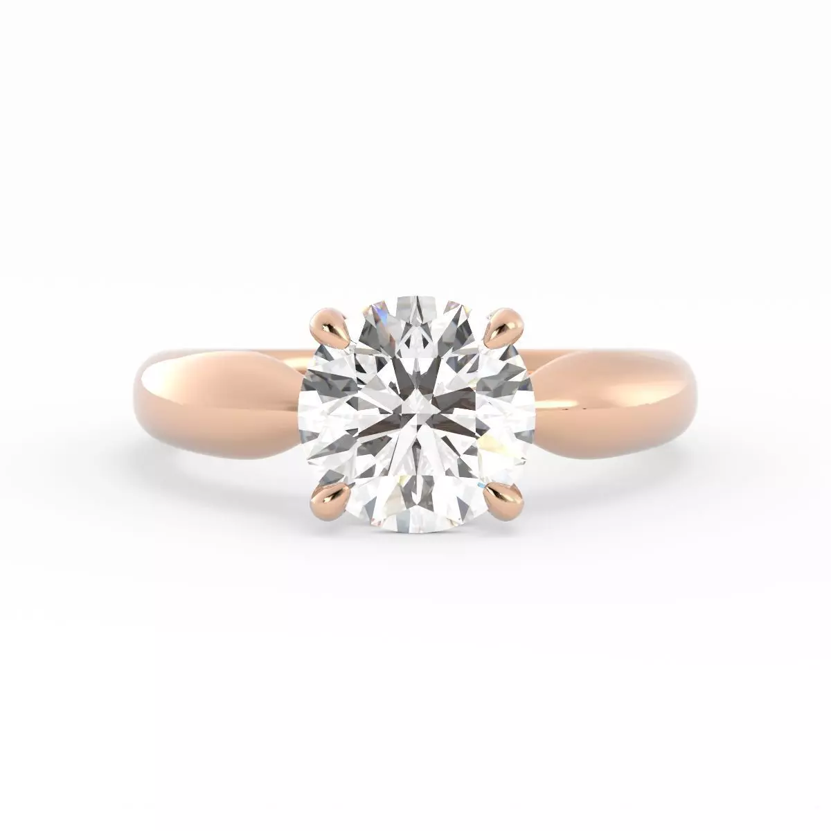 Chunky Band Diamond Solitaire With Birthstone Infinity 3dm 3D print model