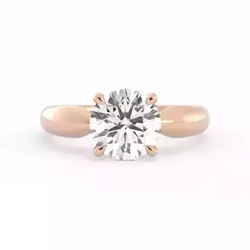 Chunky Band Diamond Solitaire With Birthstone Infinity 3dm