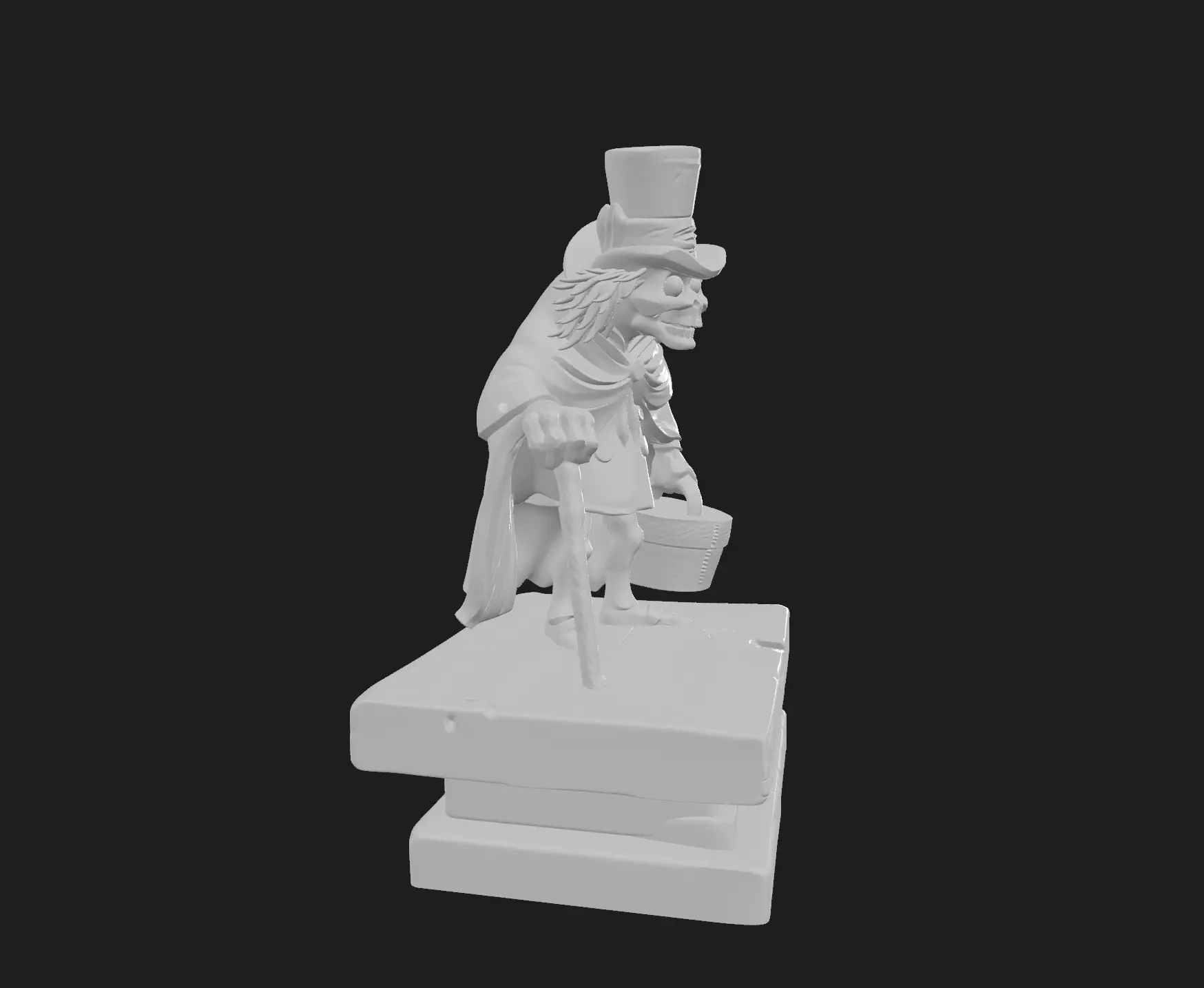 Haunted Mansion Hatbox Ghost maquette 3D print model_2