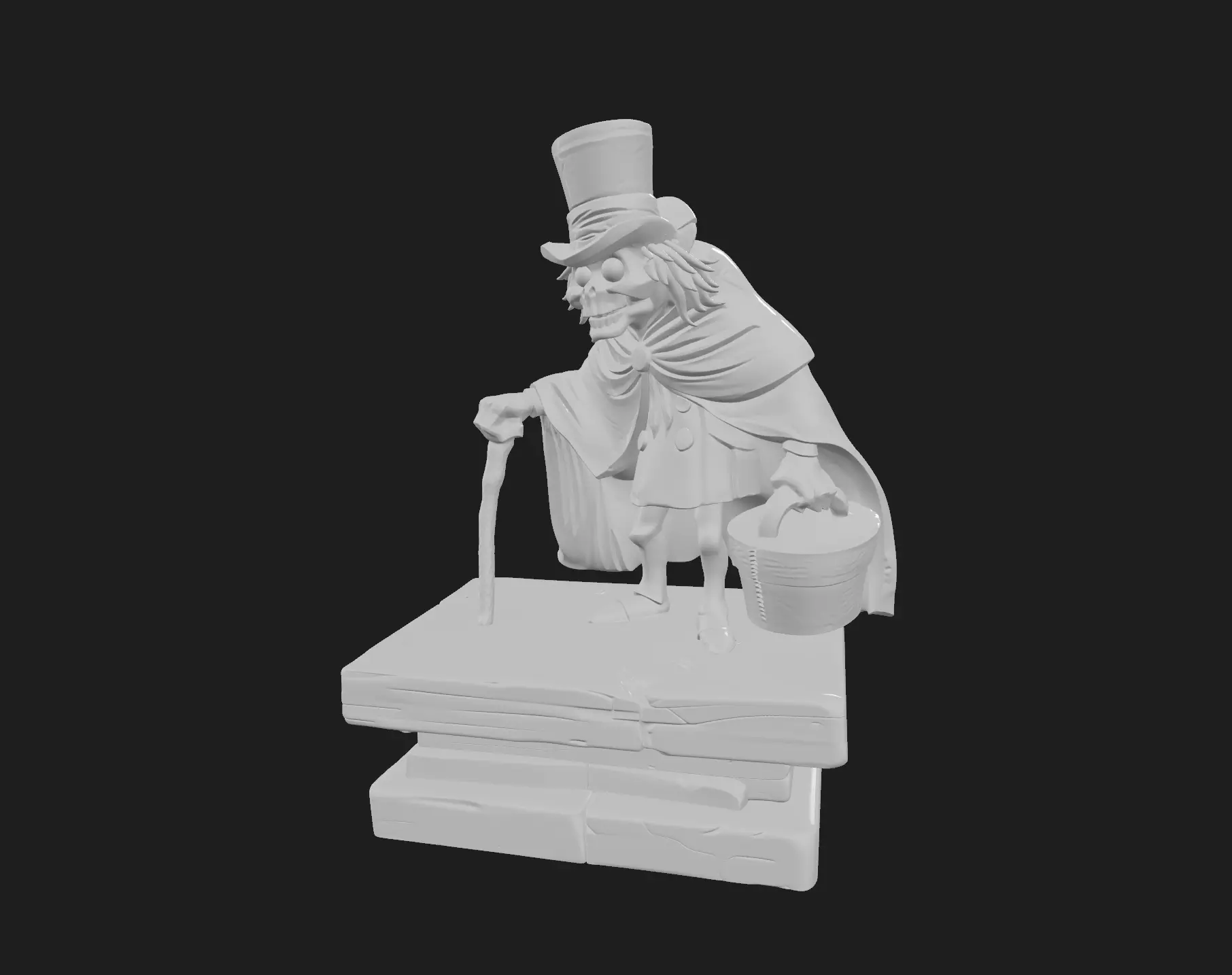 Haunted Mansion Hatbox Ghost maquette 3D print model_1