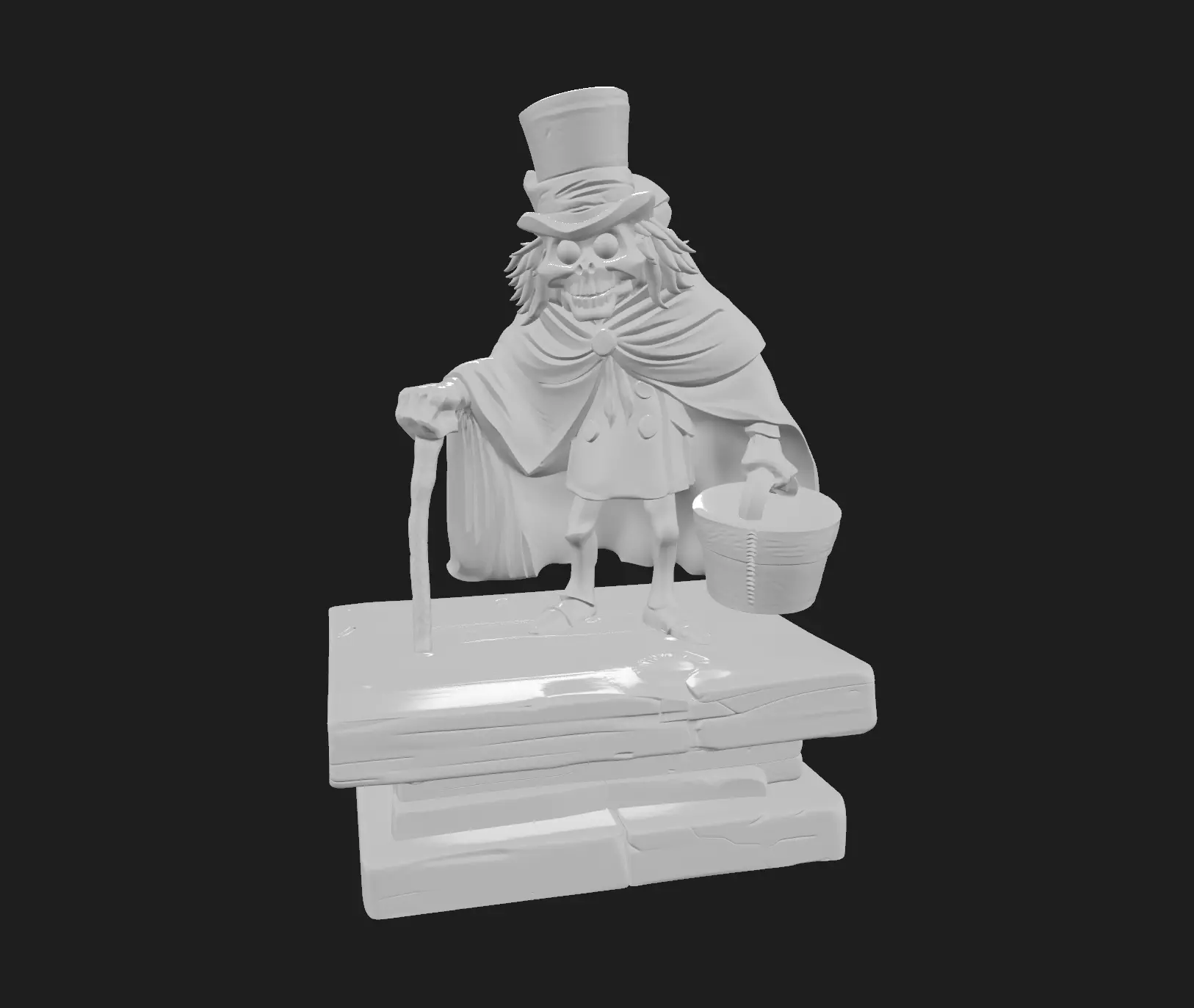 Haunted Mansion Hatbox Ghost maquette 3D print model_0