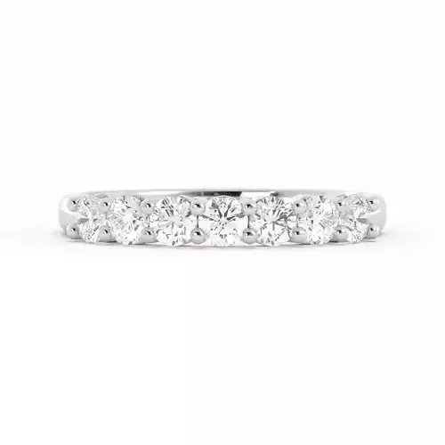 Seven Round Diamond Wedding Band Womens 3DM