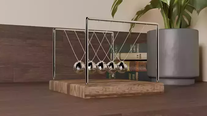Newton Cradle Desk Object 3D model Newton Cradle Desk Object 3D model