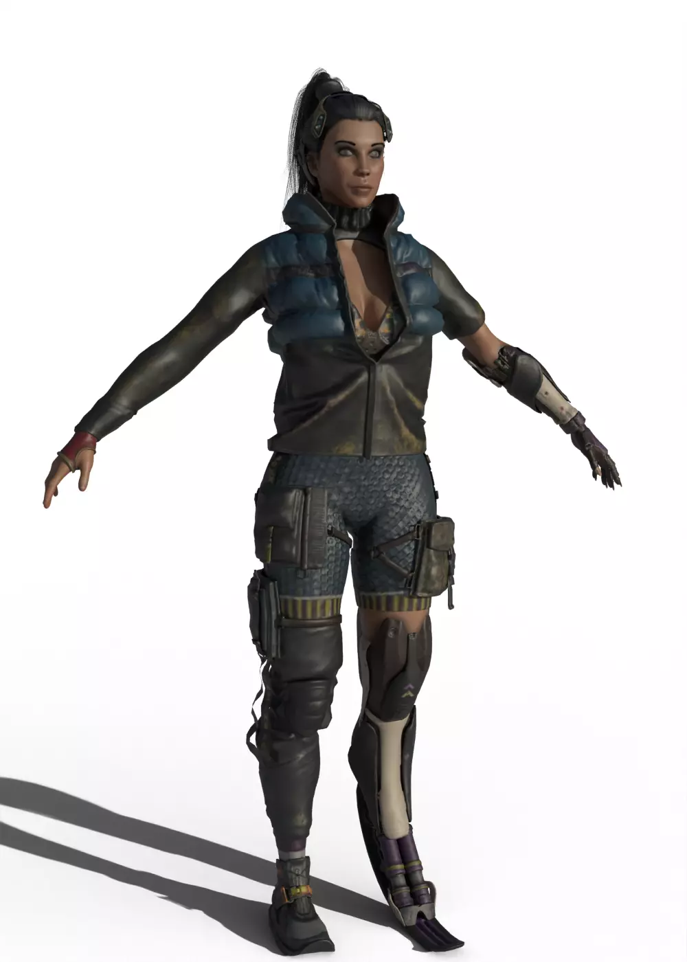 Cyberpunk Girl 3D model_13