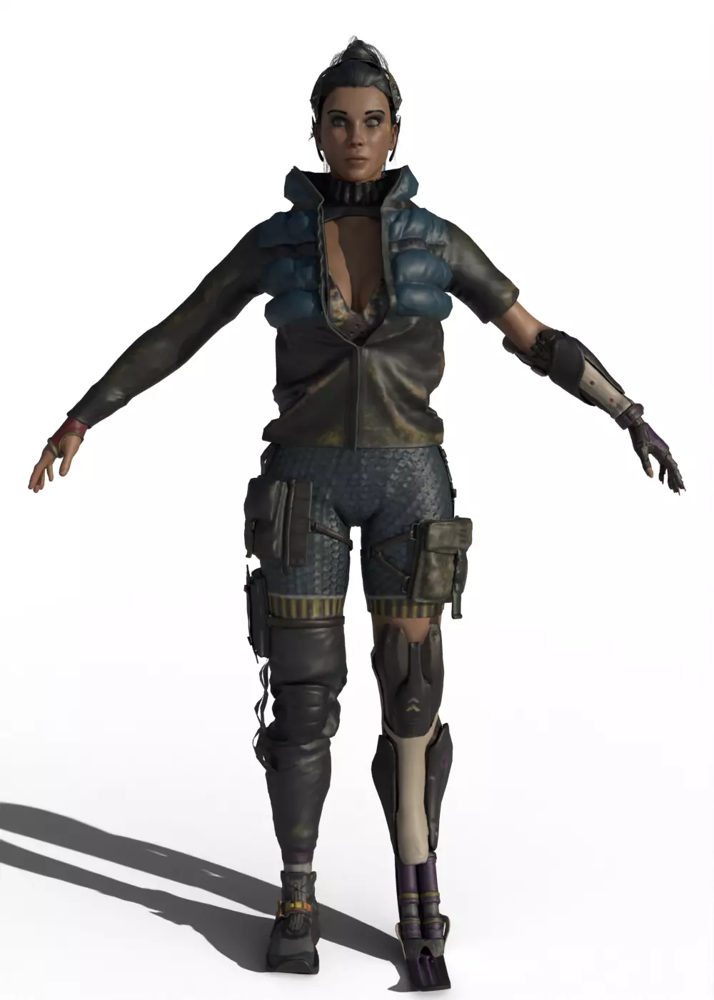 Cyberpunk Girl 3D model_0