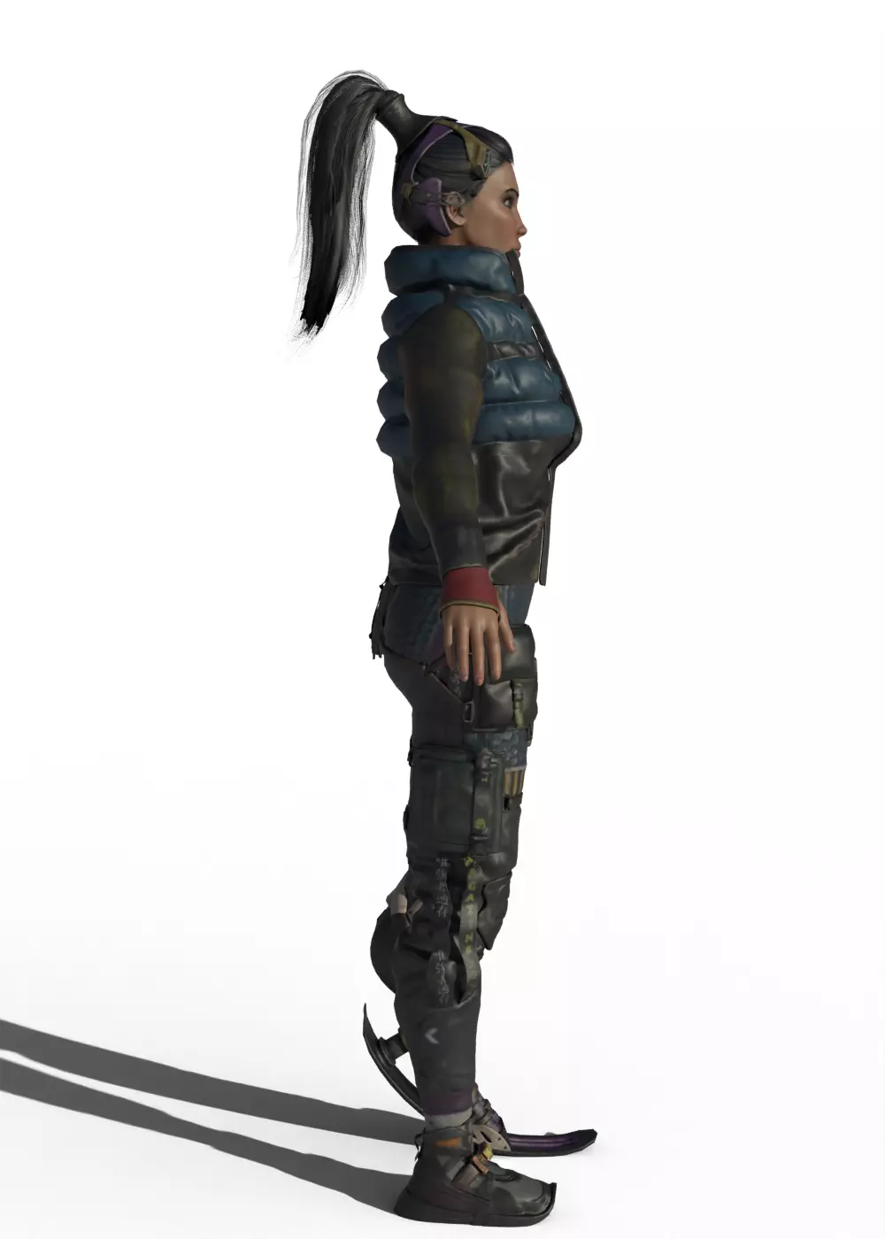 Cyberpunk Girl 3D model_11