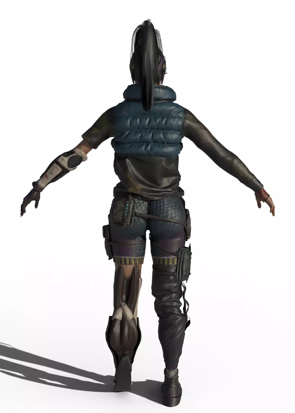 Cyberpunk Girl 3D model_9