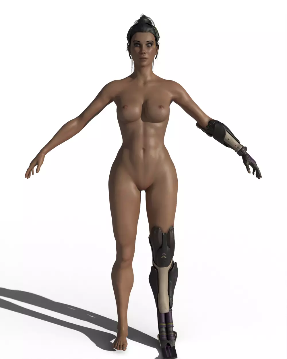 Cyberpunk Girl 3D model_1