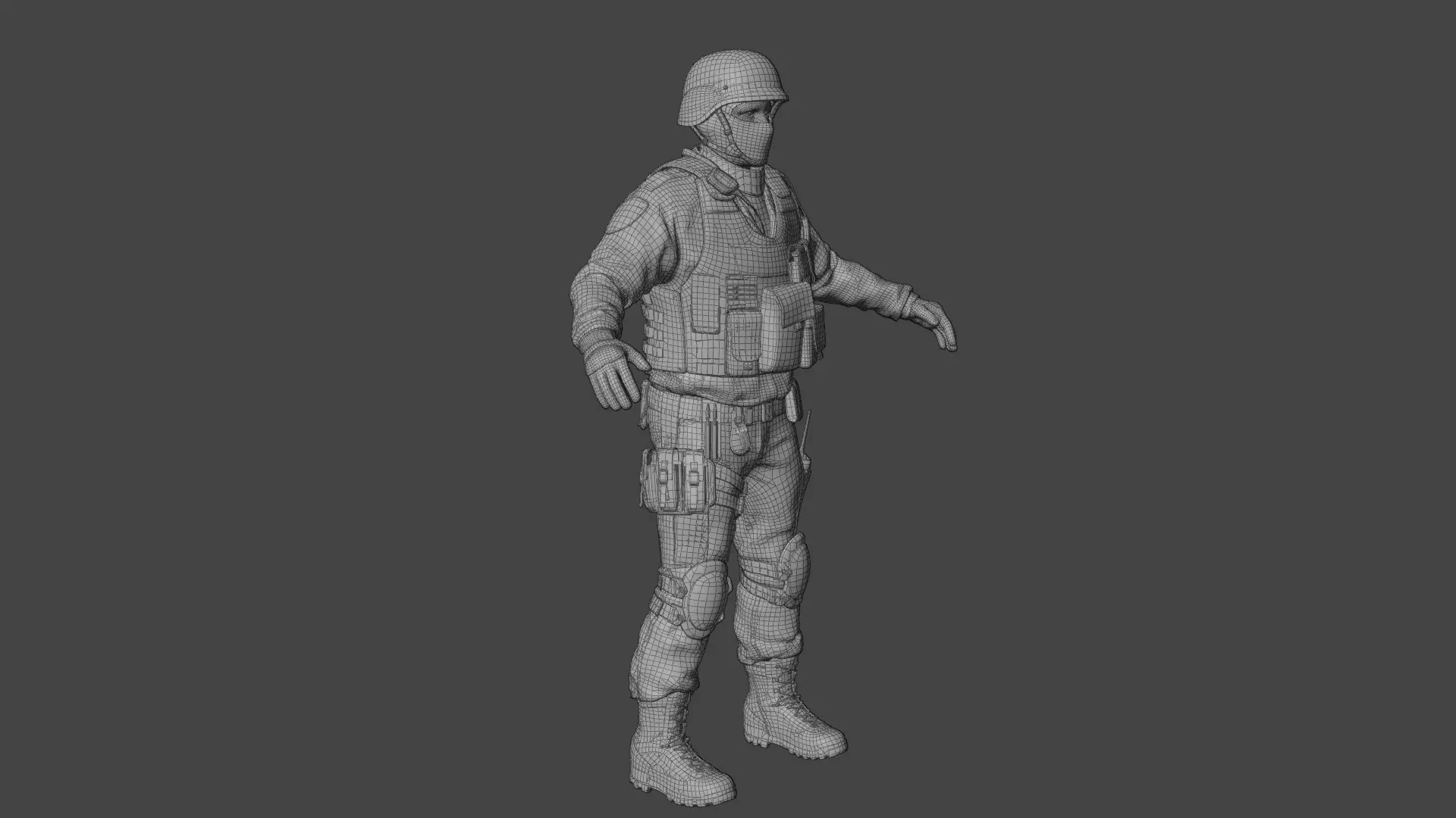 SWAT Police Rigged 3D Model 3D model_17
