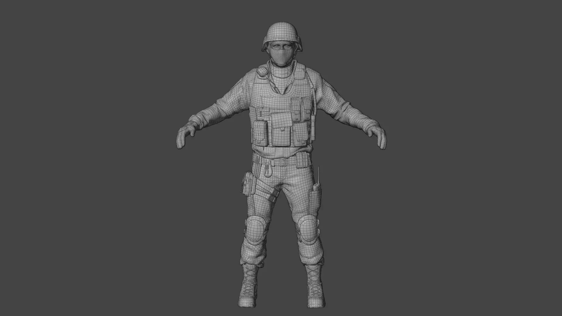 SWAT Police Rigged 3D Model 3D model_16