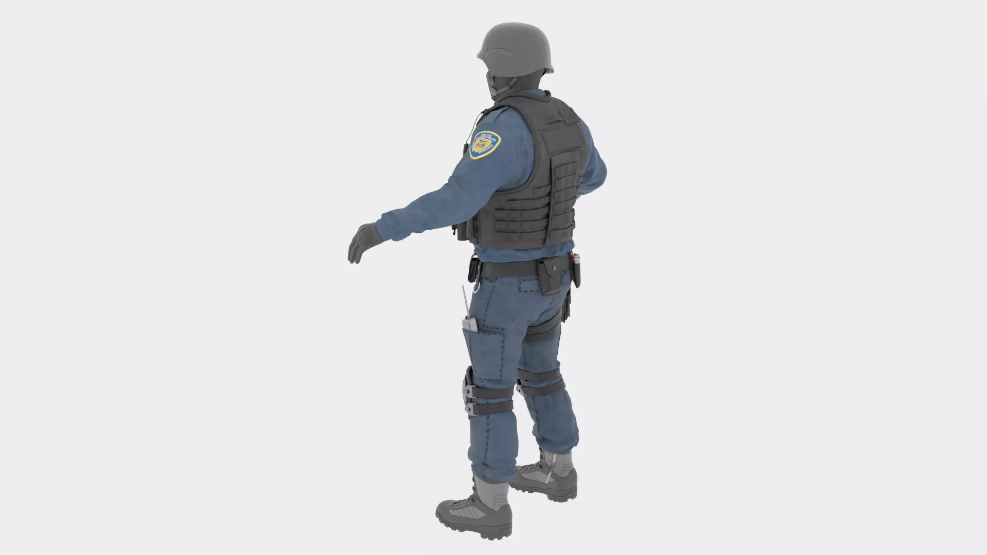SWAT Police Rigged 3D Model 3D model_9