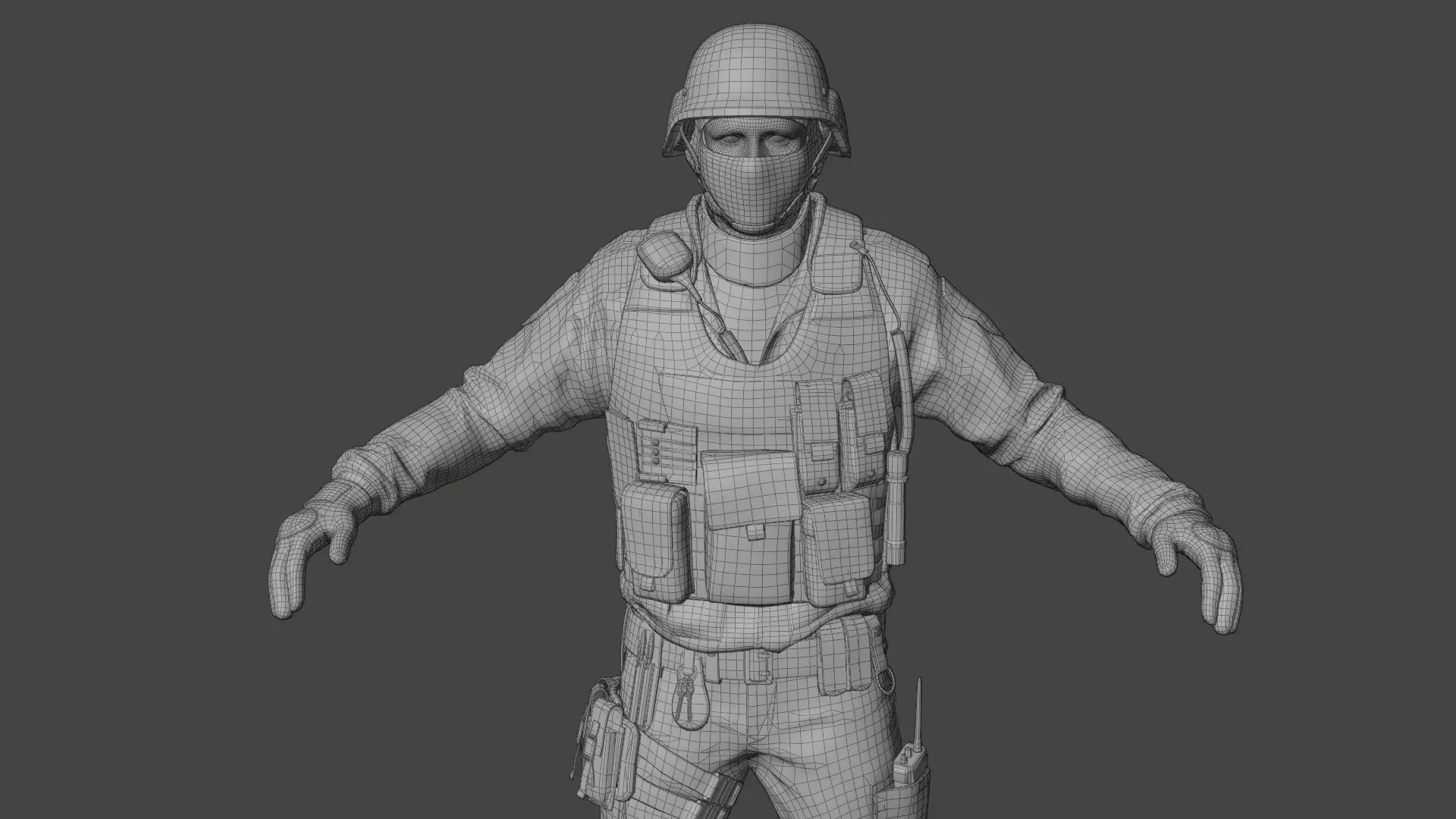 SWAT Police Rigged 3D Model 3D model_20