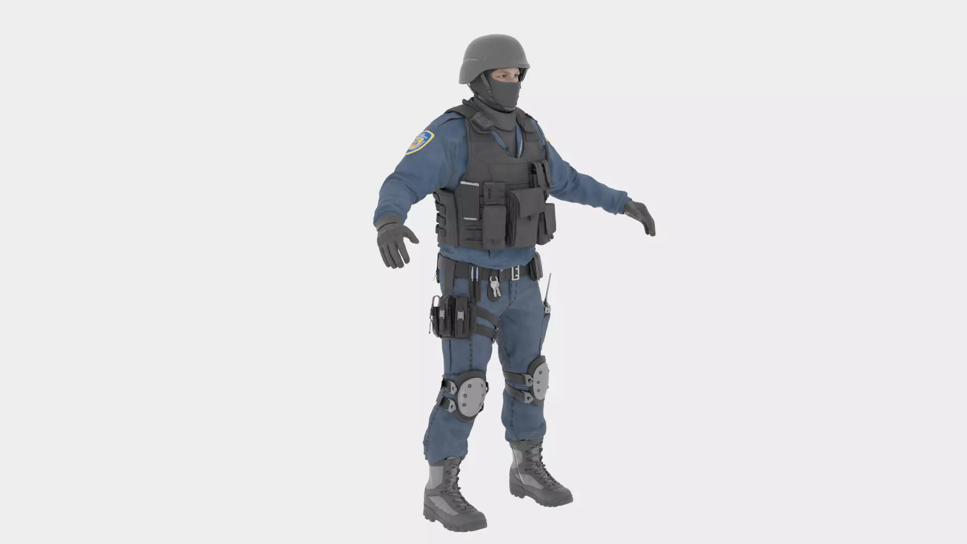 SWAT Police Rigged 3D Model 3D model_3