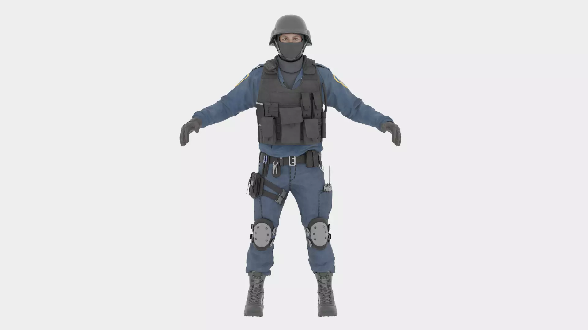 SWAT Police Rigged 3D Model 3D model_1