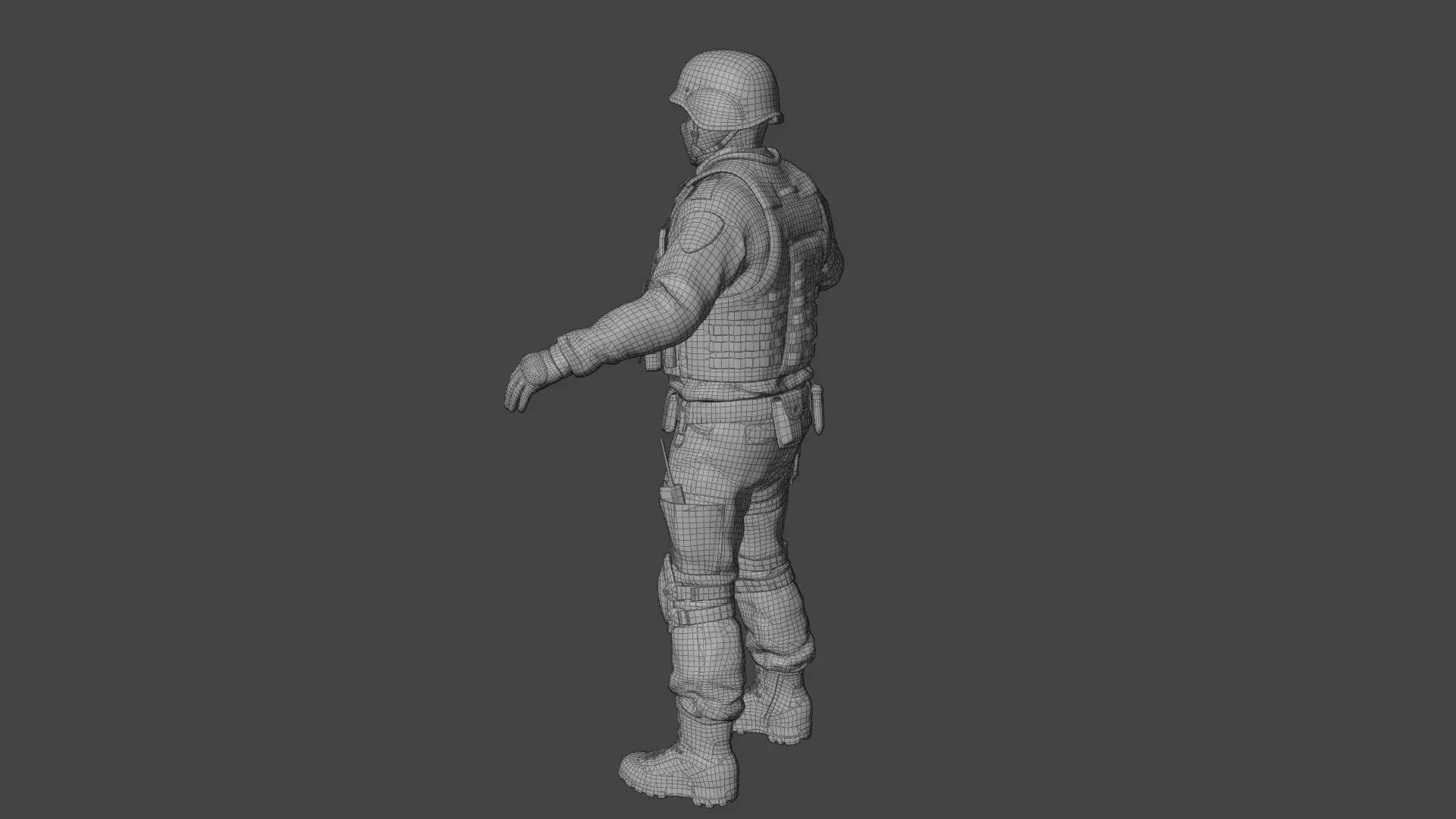 SWAT Police Rigged 3D Model 3D model_19