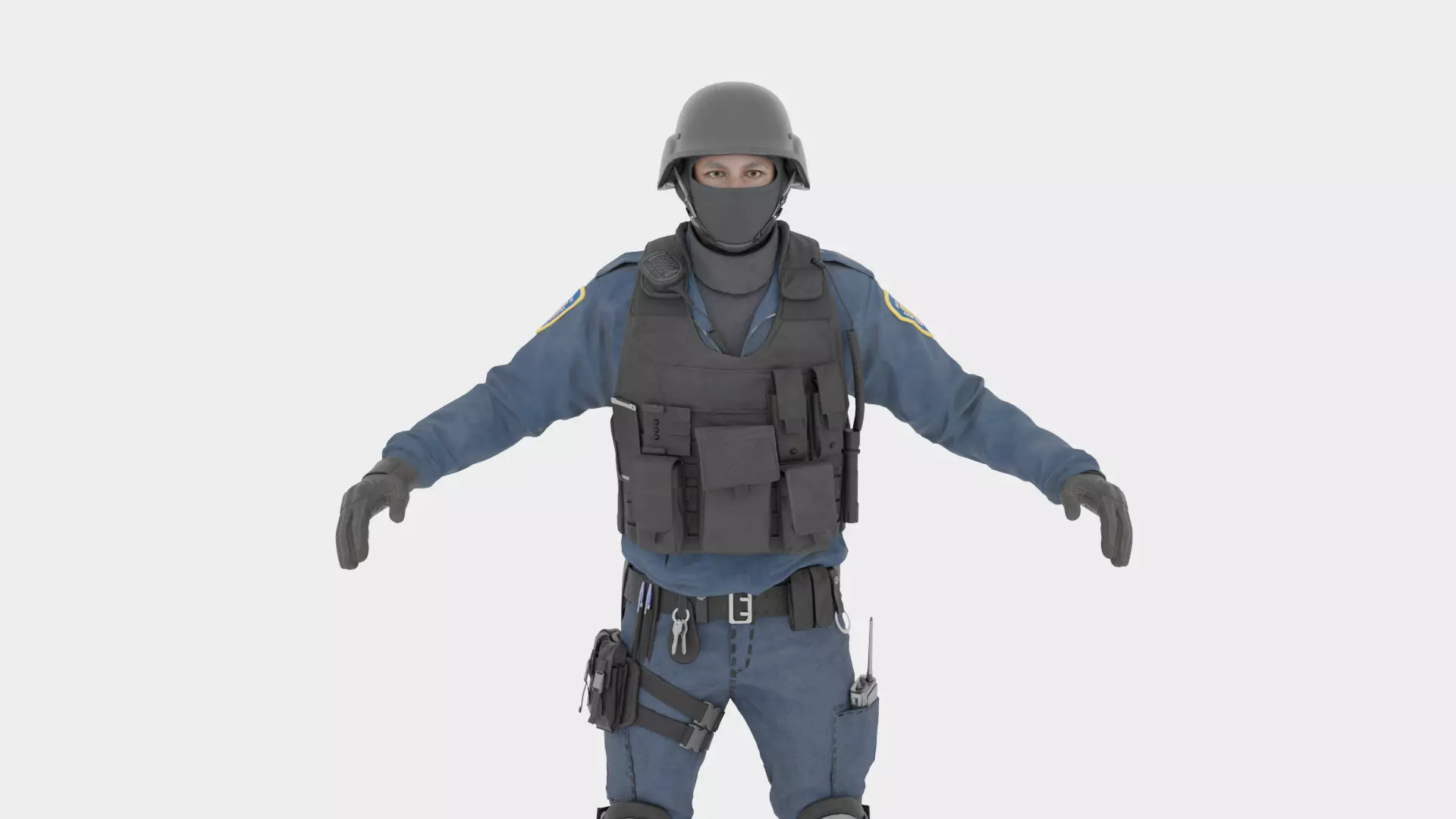 SWAT Police Rigged 3D Model 3D model_12