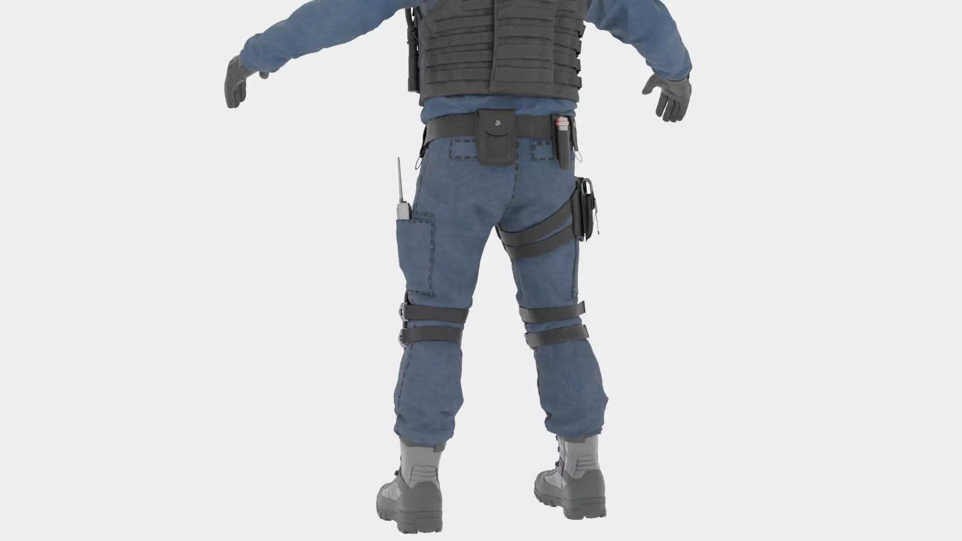 SWAT Police Rigged 3D Model 3D model_15