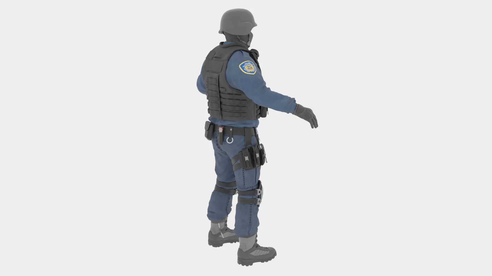 SWAT Police Rigged 3D Model 3D model_5
