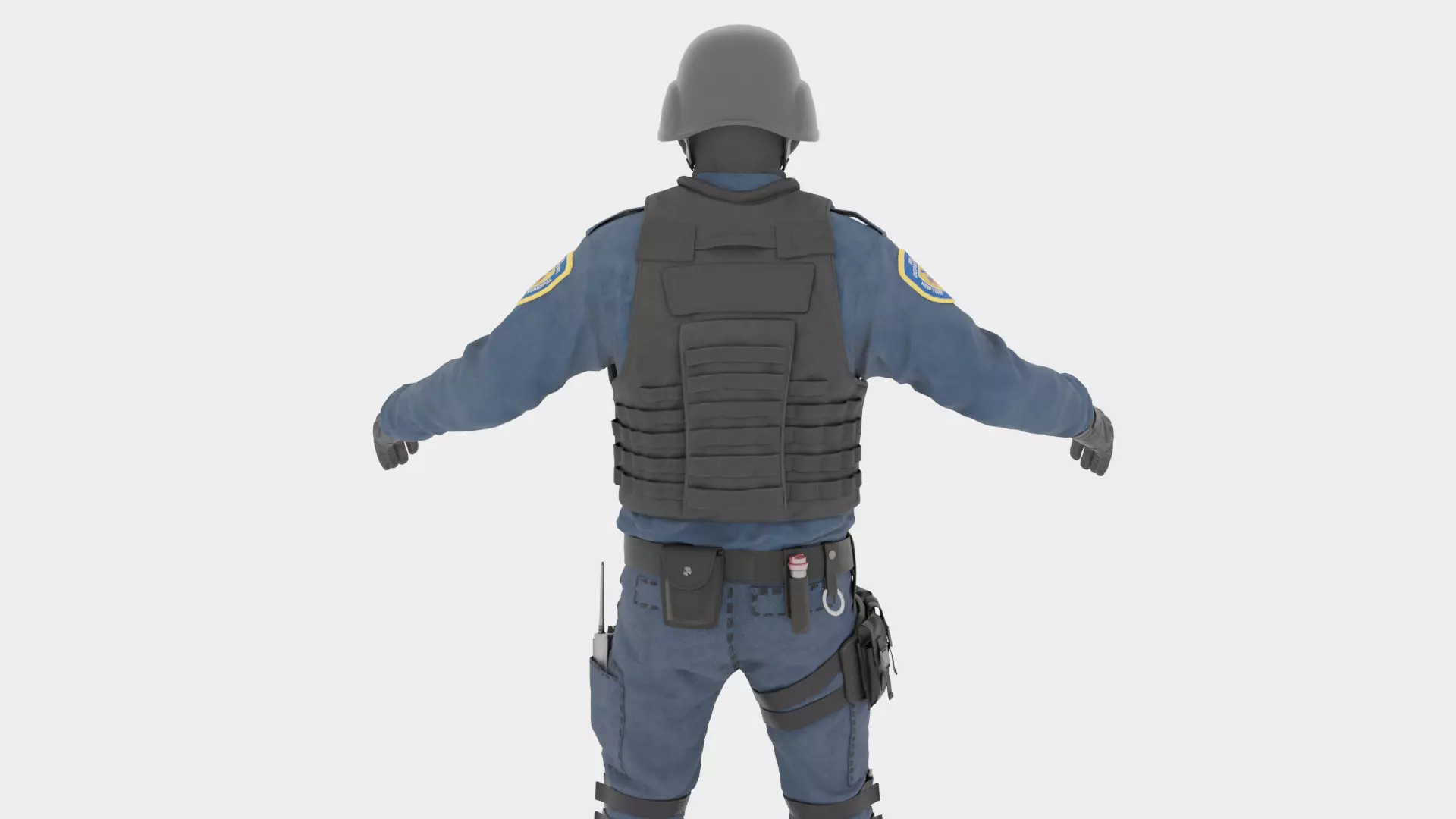 SWAT Police Rigged 3D Model 3D model_14