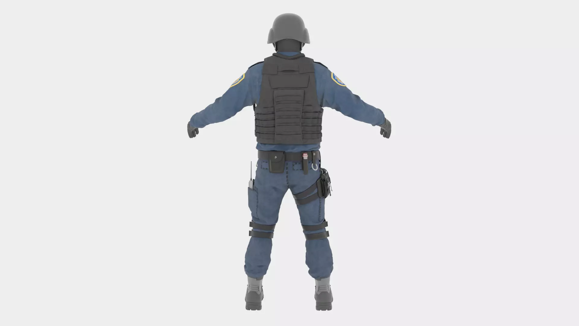 SWAT Police Rigged 3D Model 3D model_7
