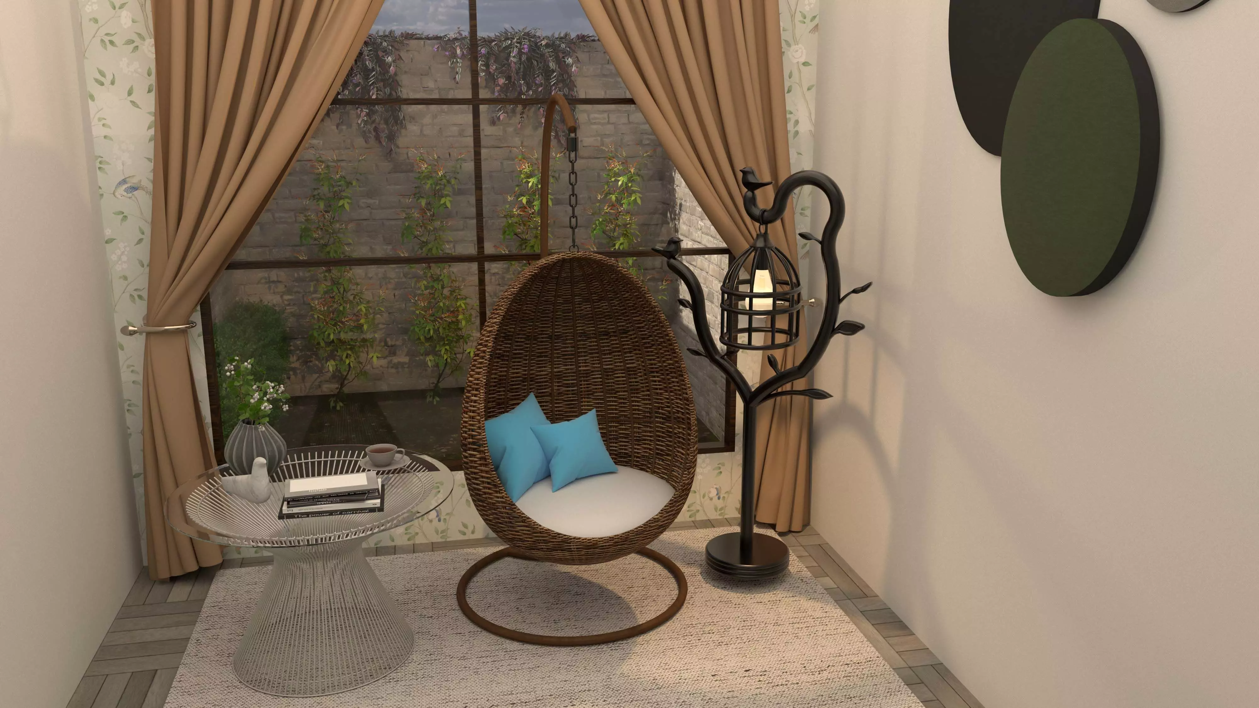 Cage Lamp Design Floor Lamp 3D Model OBJ FBX SKP MTL 3D model_1