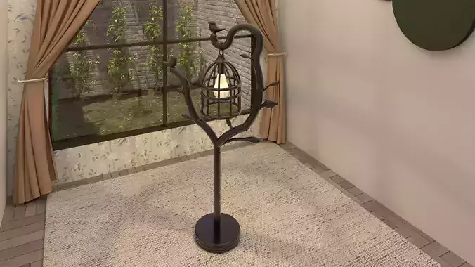 Cage Lamp Design Floor Lamp 3D Model OBJ FBX SKP MTL 3D model Cage Lamp Design Floor Lamp 3D Model OBJ FBX SKP MTL 3D model