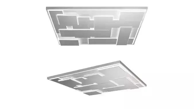 Modern GKL ceiling with lighting