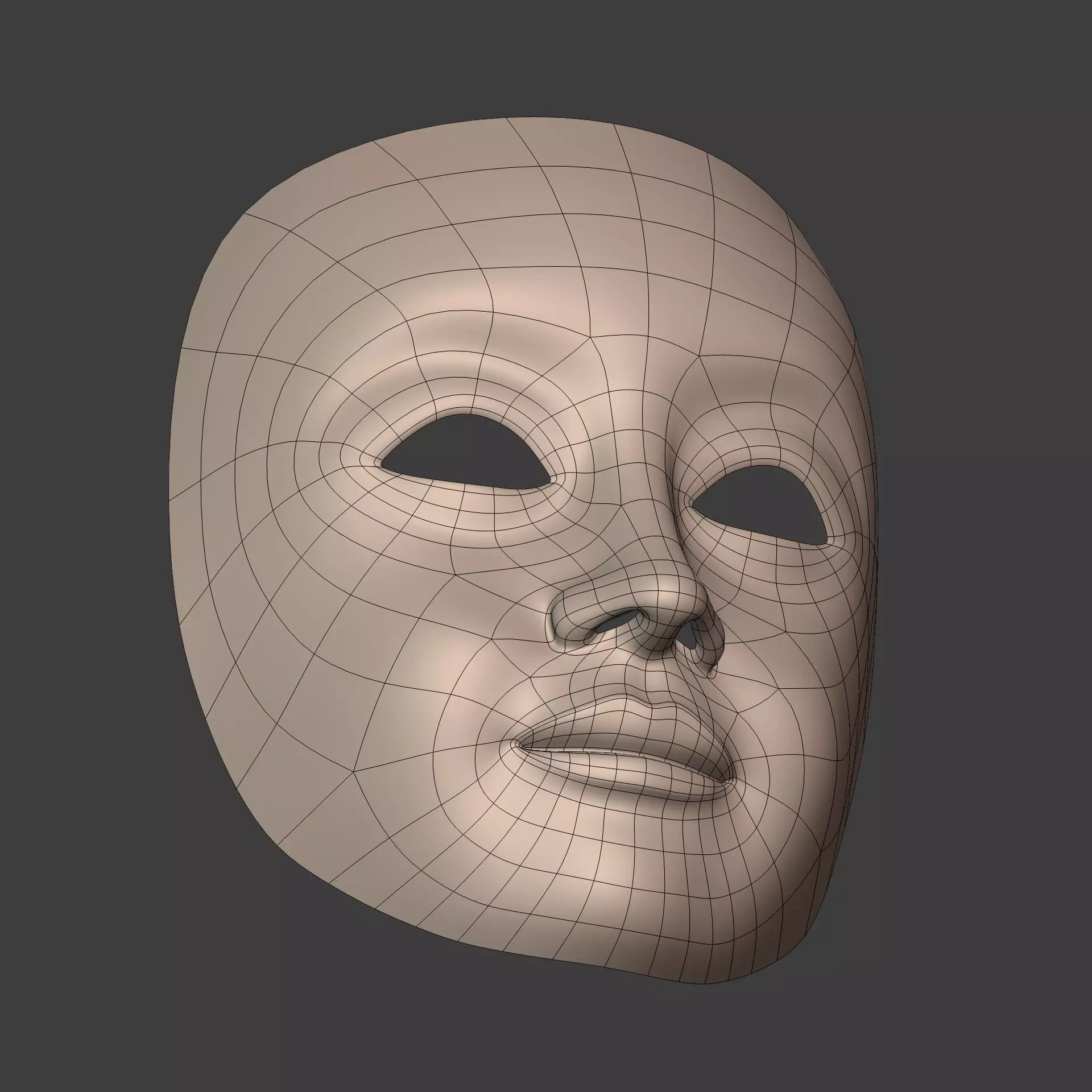 Masks Low-poly 3D model_16