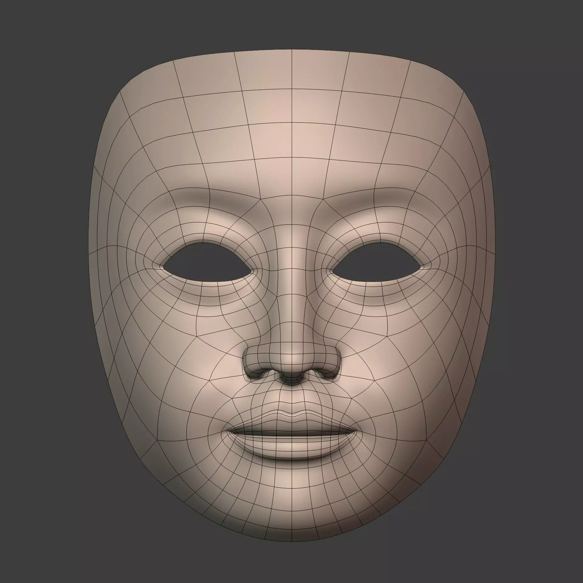 Masks Low-poly 3D model_7