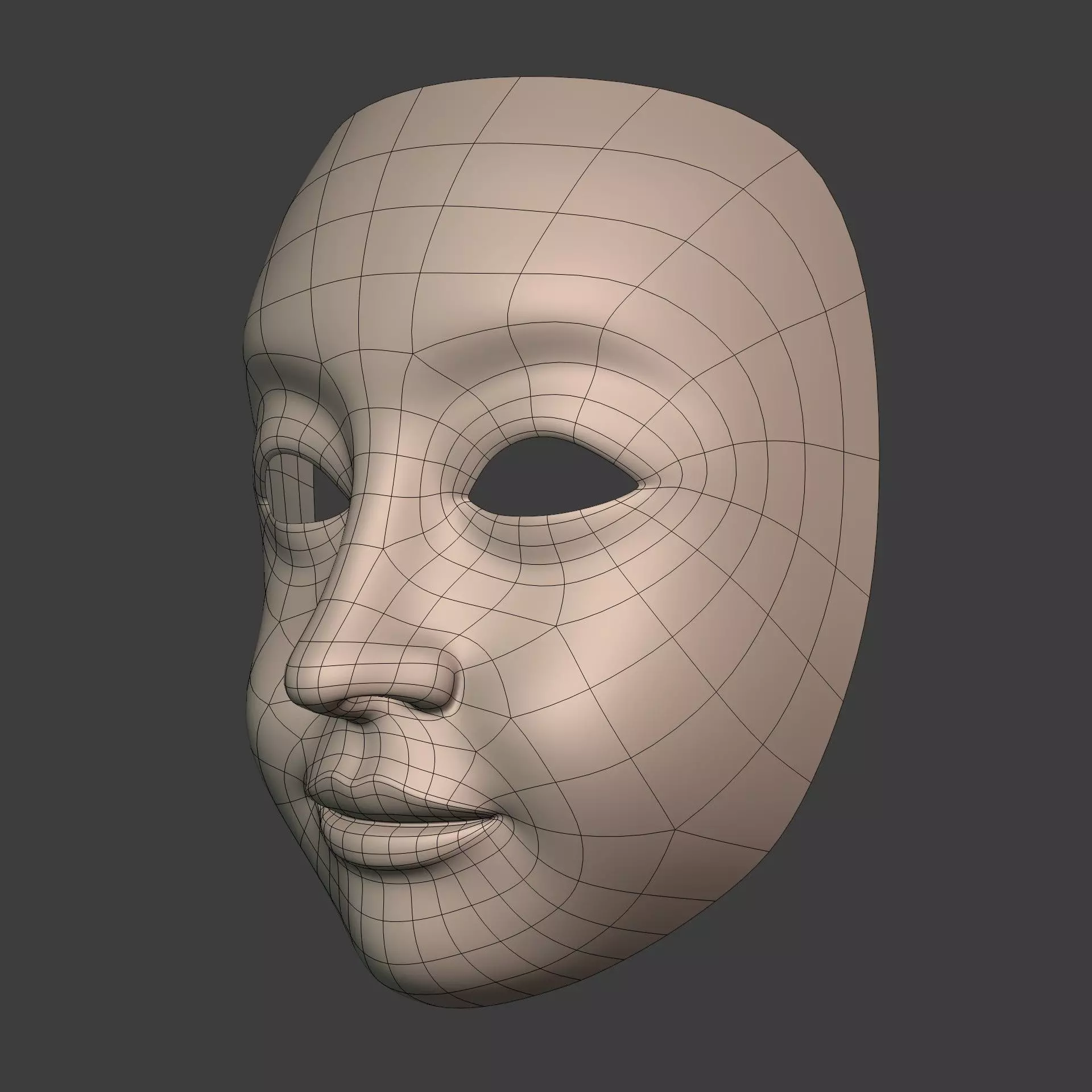Masks Low-poly 3D model_5