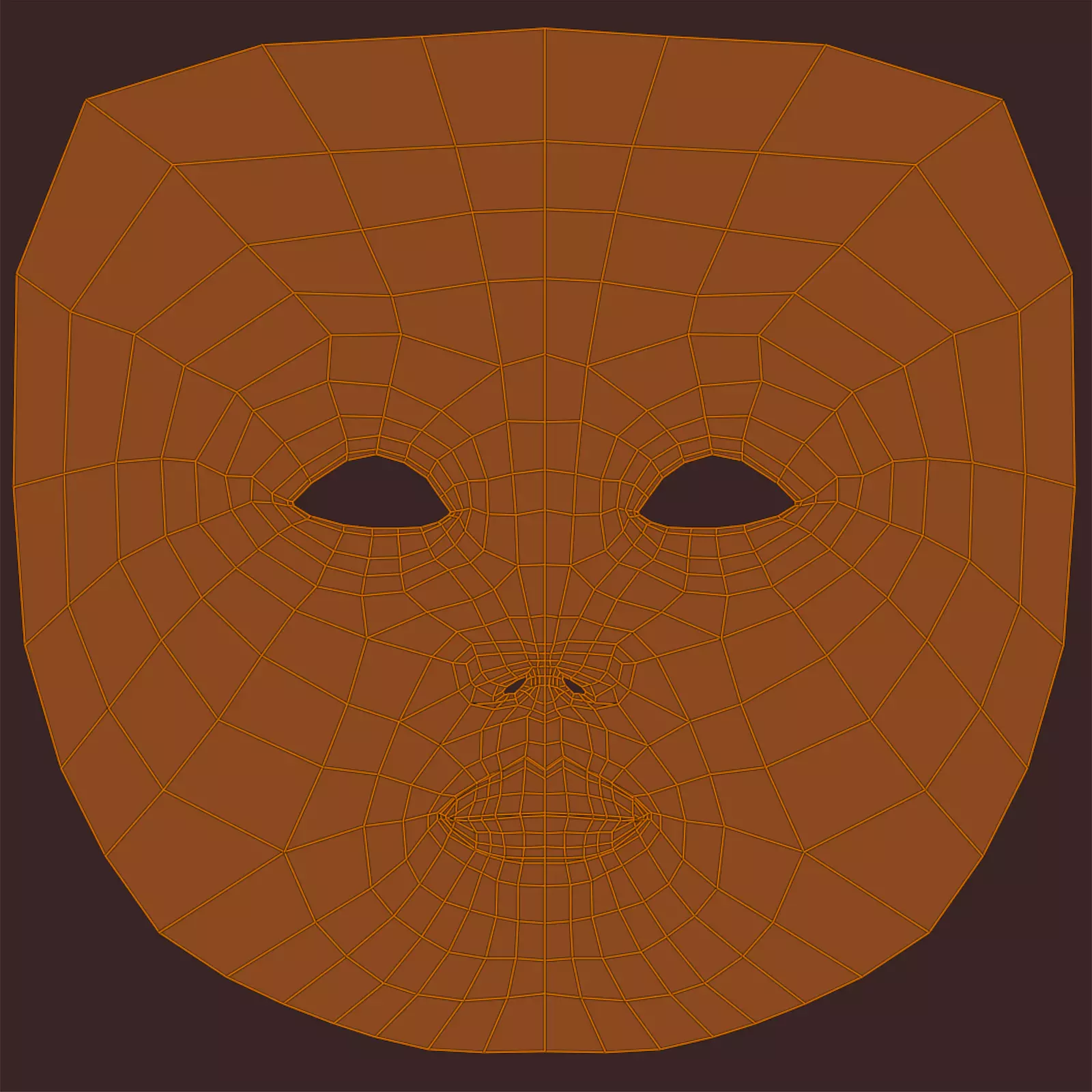 Masks Low-poly 3D model_8