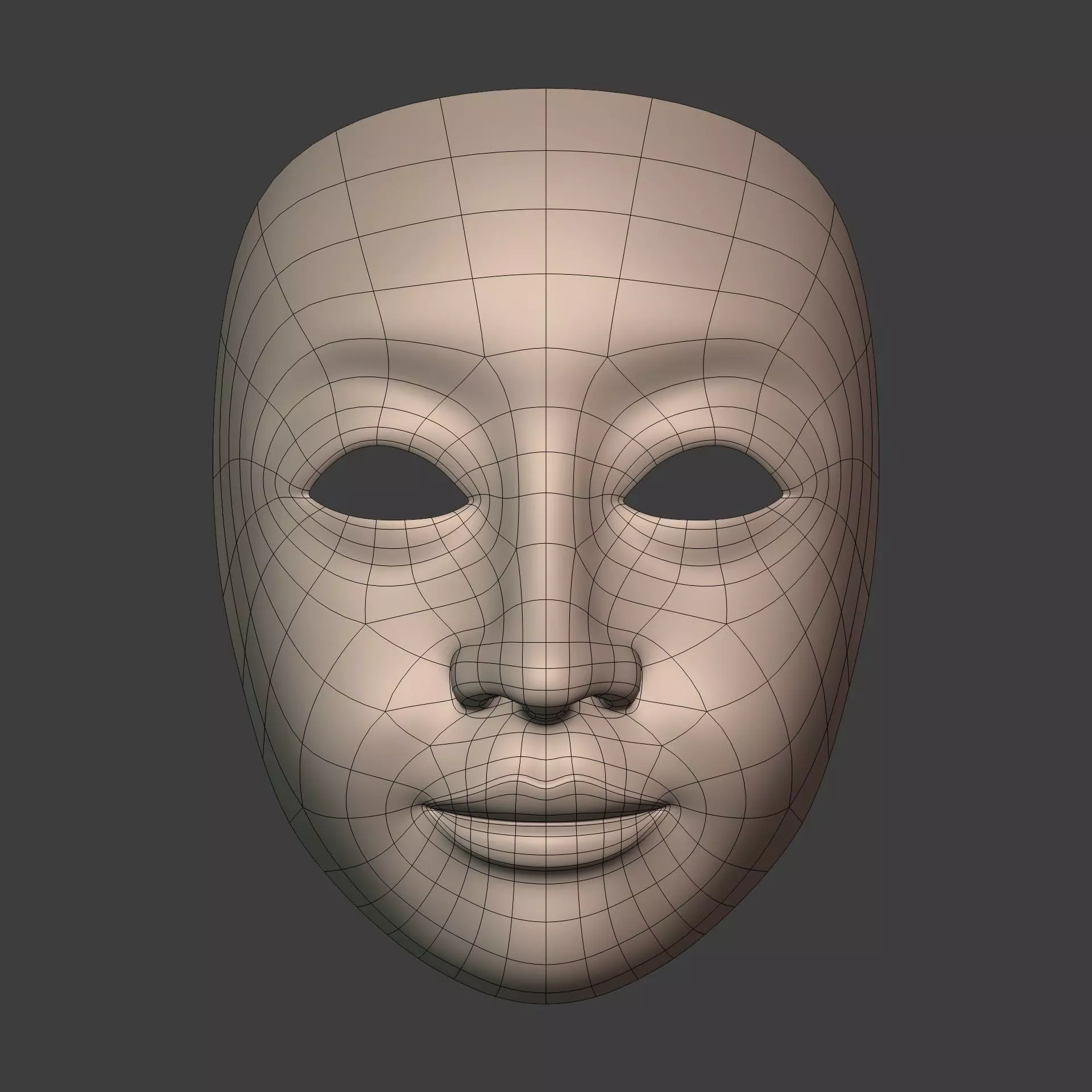 Masks Low-poly 3D model_2