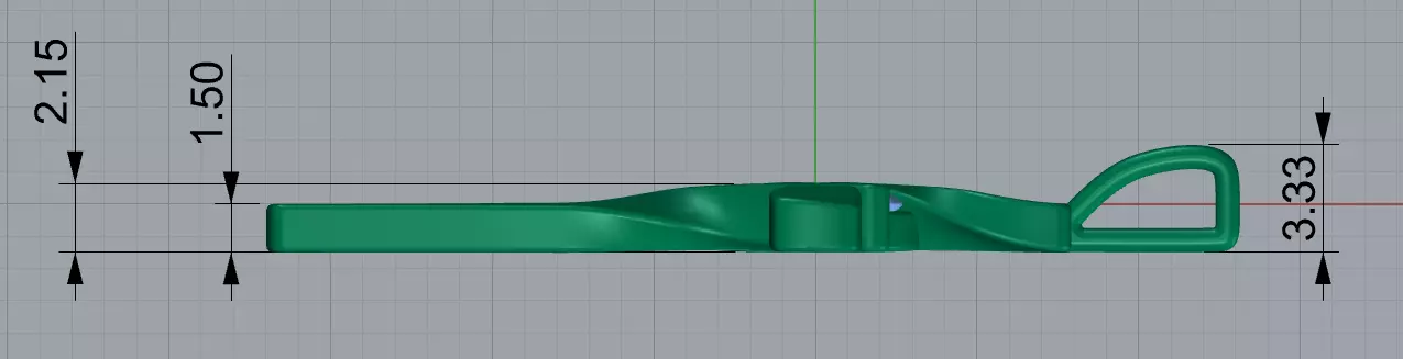 Twisted Cross Pendant with Round Stones 3D Jewelry Model 3D print model_7