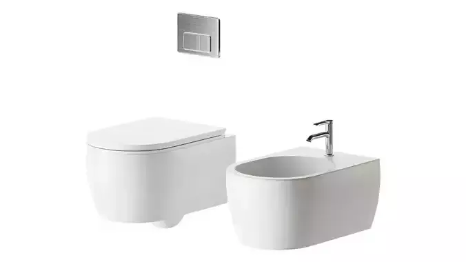 Excellent Doto Wall Mounted Toilet and Bidet