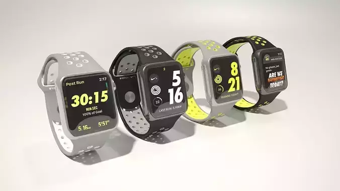 Apple watch Nike plus Free 3D model