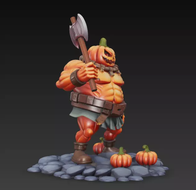 Pumpking The King of Halloween 3D print model_3