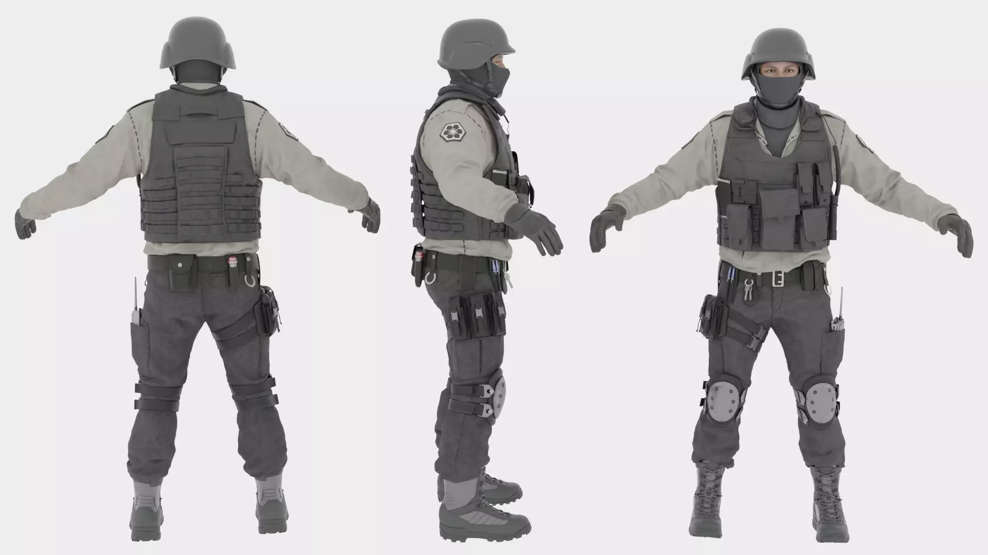 Swat Police Raft 3D model_0