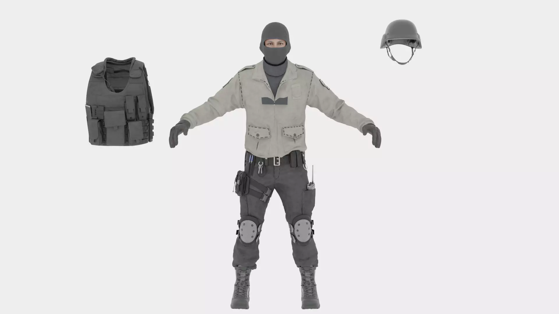 Swat Police Raft 3D model_4