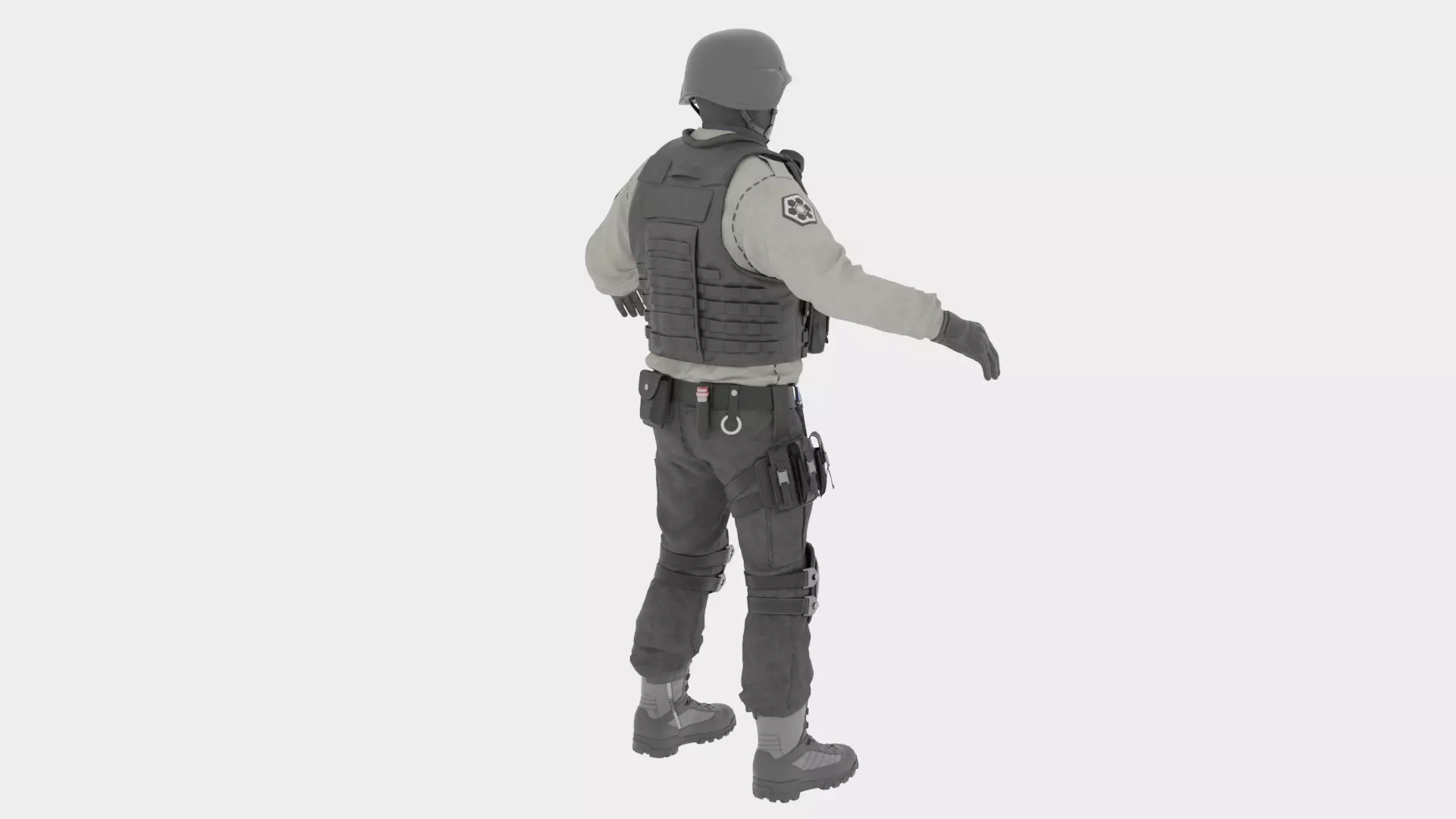 Swat Police Raft 3D model_6