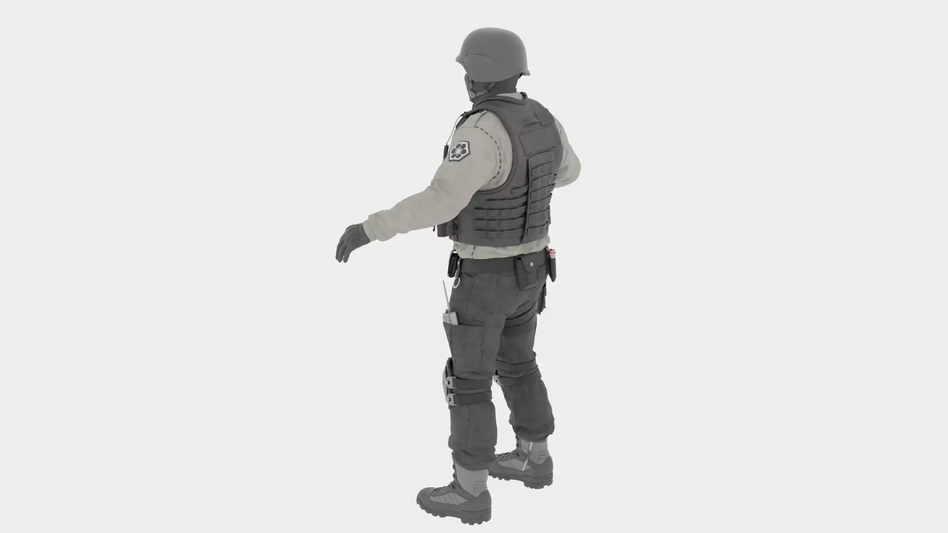 Swat Police Raft 3D model_11