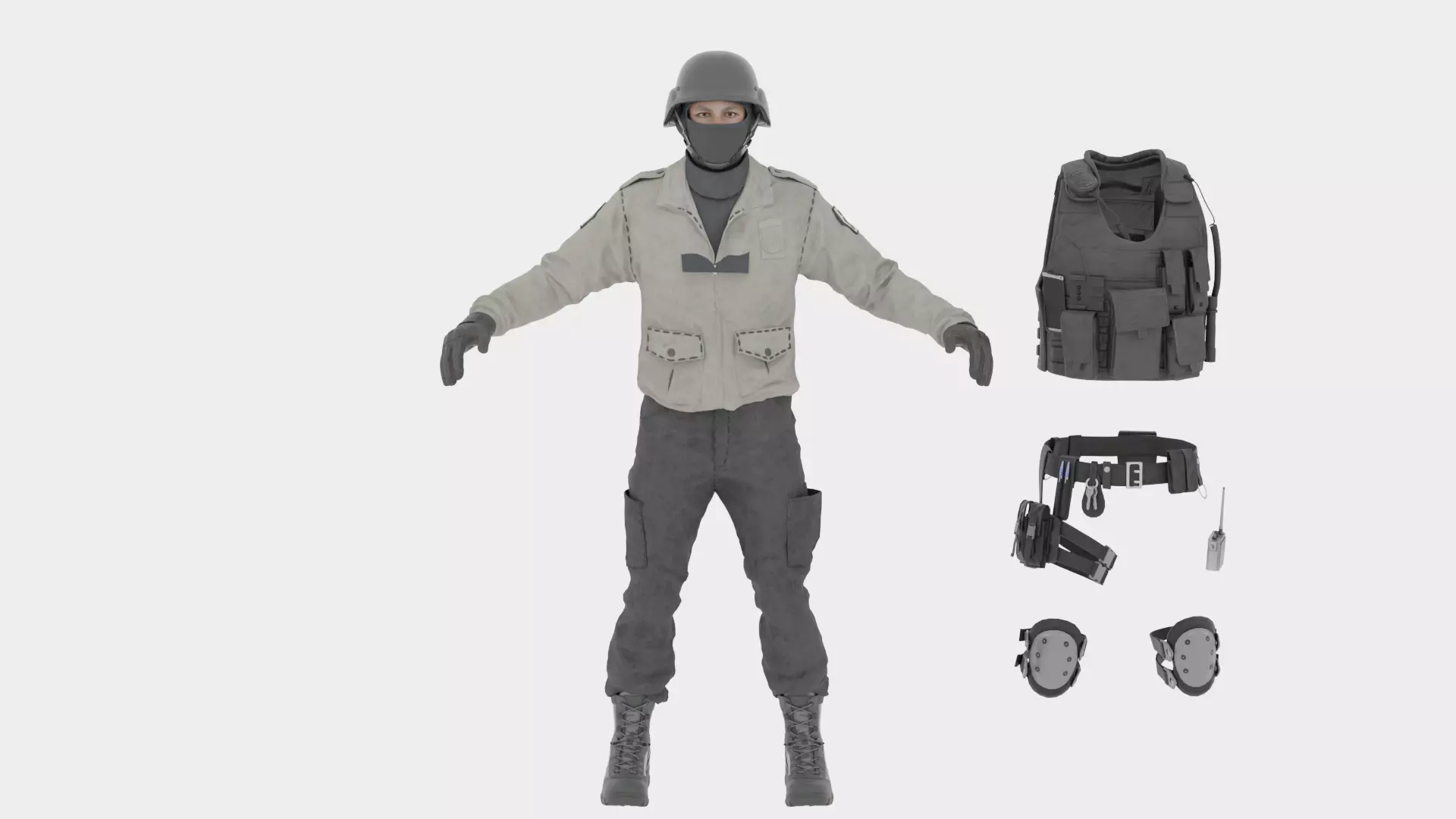 Swat Police Raft 3D model_2