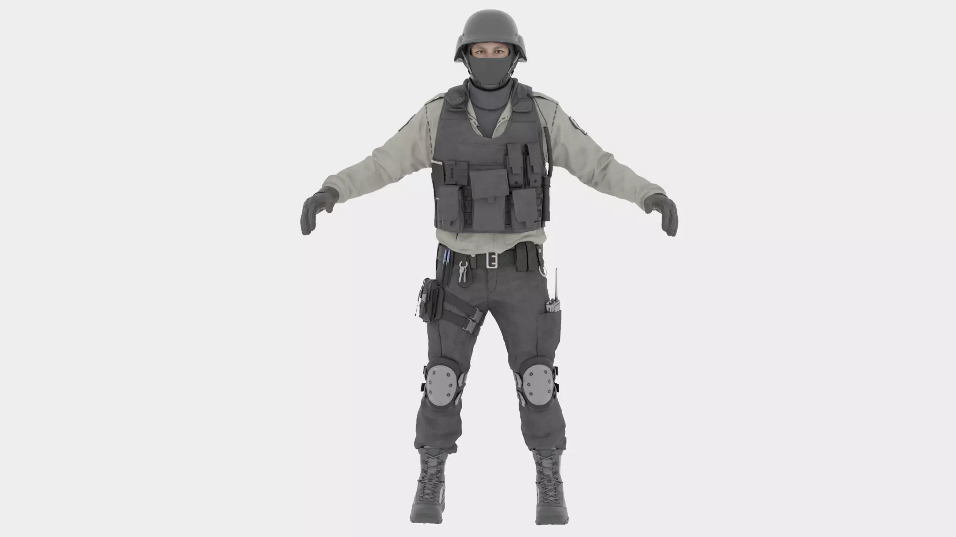 Swat Police Raft 3D model_1