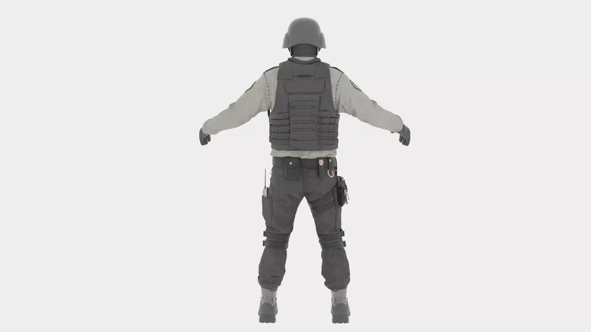 Swat Police Raft 3D model_9