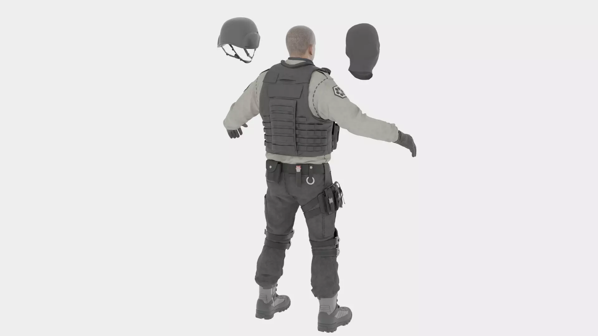 Swat Police Raft 3D model_8
