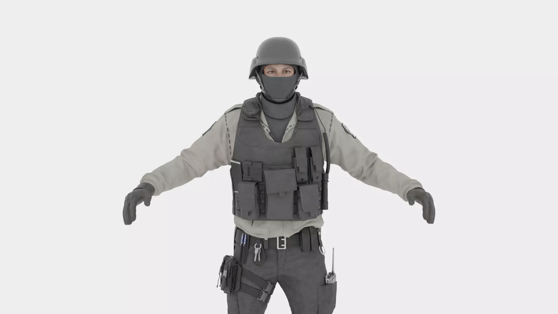 Swat Police Raft 3D model_12