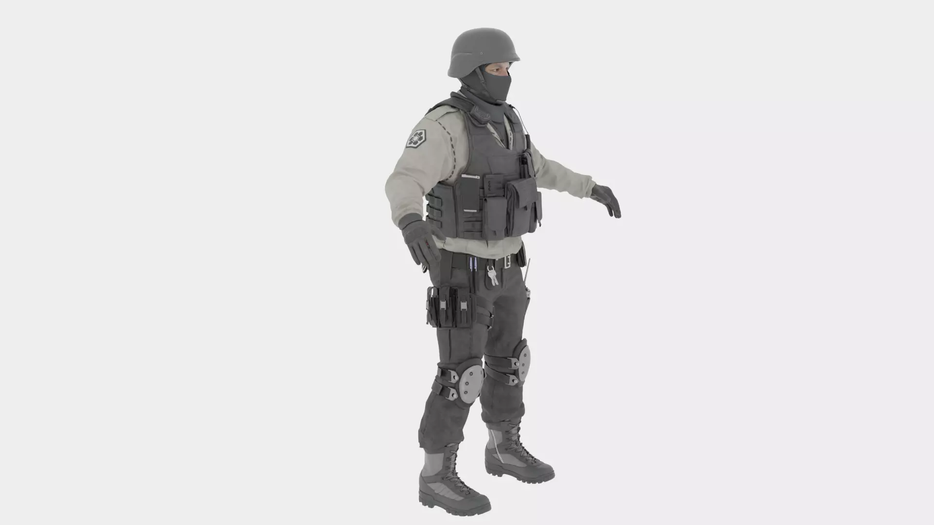 Swat Police Raft 3D model_3