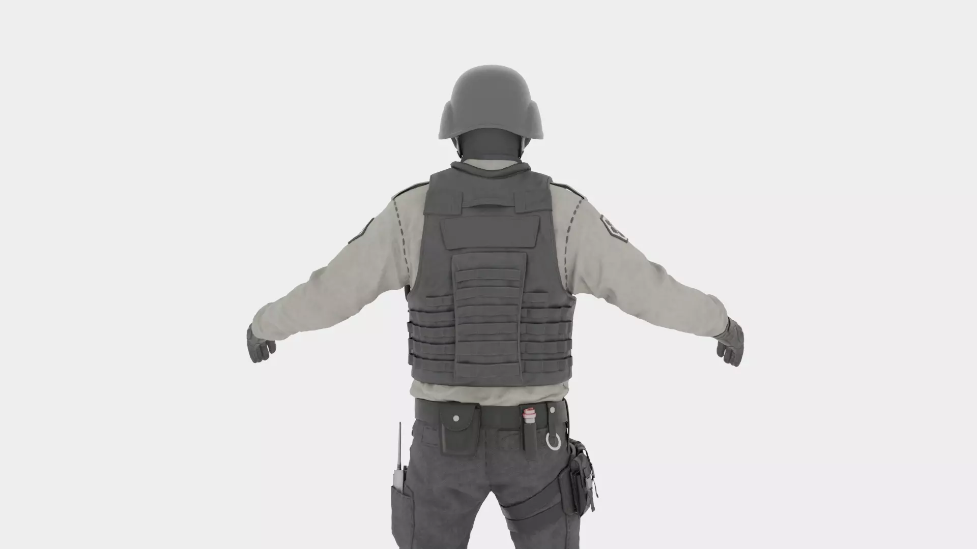 Swat Police Raft 3D model_13